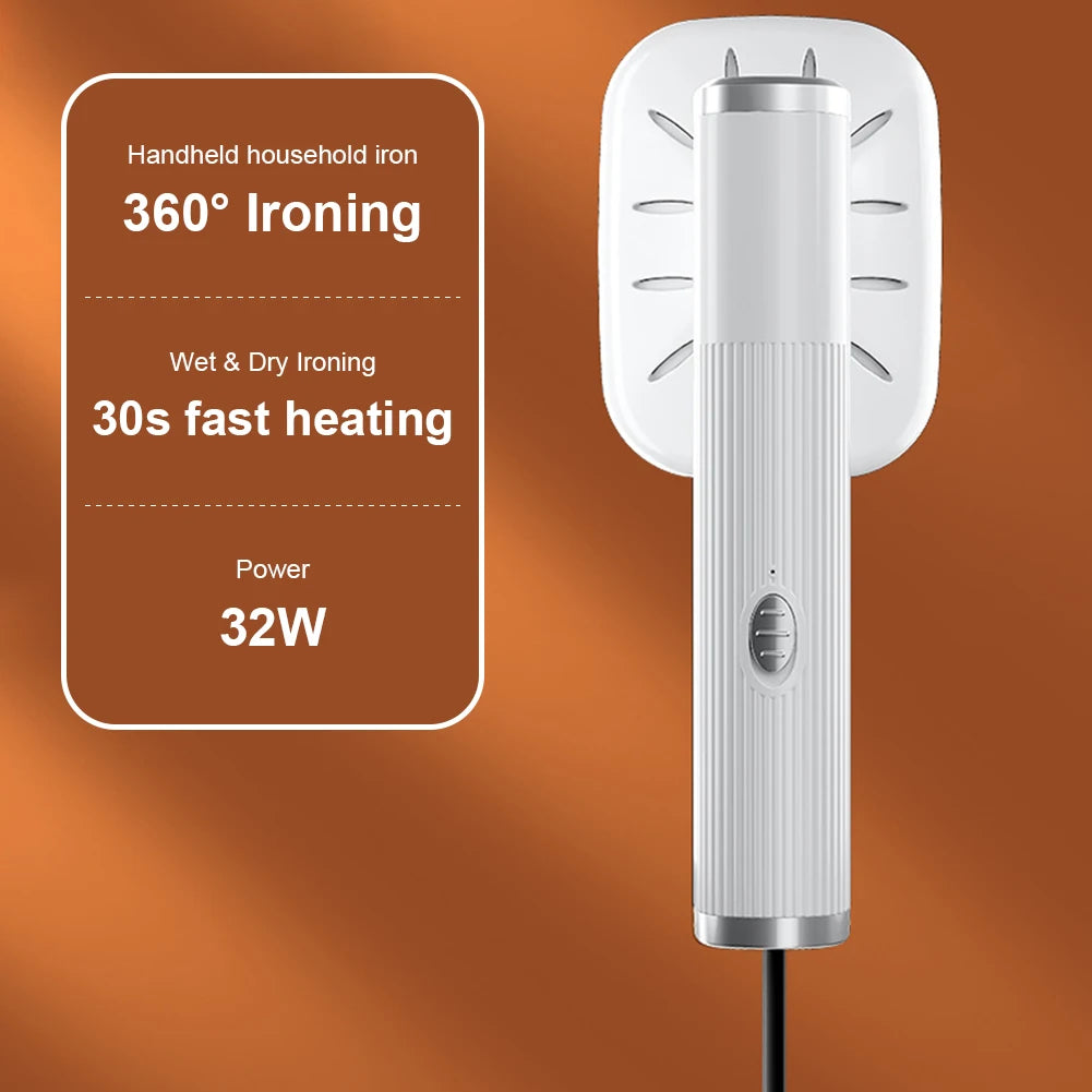 Dry & Wet Steam Iron 360° Ironing Small Garment Steamer USB Powered Electric Ironing Machine for Fabric Clothes Ironing