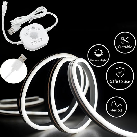 Flowing Light Strip LED Motion Sensor Light Indoor under Bed Lights under Cabinet Lights for Warm White LED Closet Lighting
