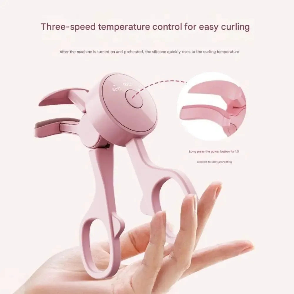 Heated eyelash curler with intelligent temperature control