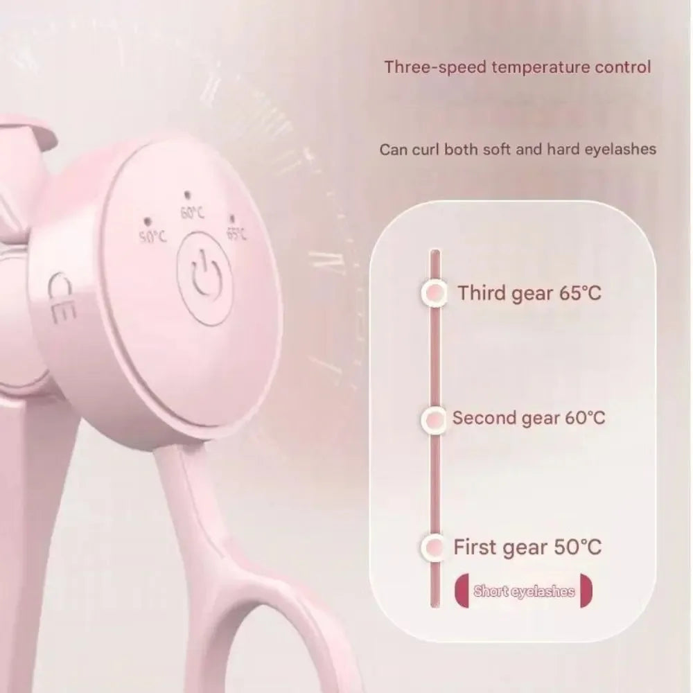 Heated eyelash curler with intelligent temperature control